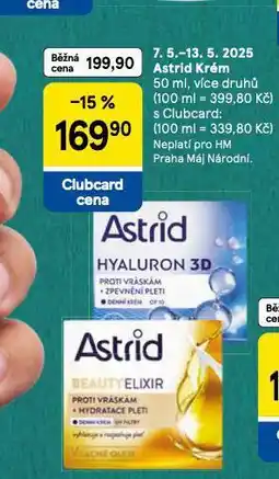Tesco Astrid krém nabídka