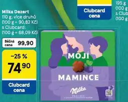 Tesco Milka dezert nabídka