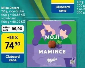Tesco Milka dezert nabídka