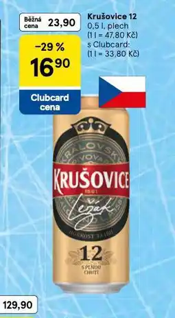 Tesco Pivo krušovice 12 královský ležák nabídka