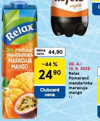 Tesco Relax pomeranč mandarinka maracuja mango nabídka