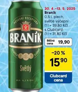 Tesco Pivo braník nabídka