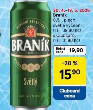 Tesco Pivo braník nabídka