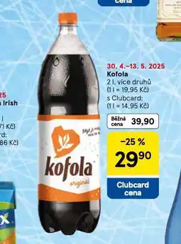 Tesco Kofola 2 l nabídka