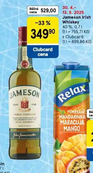 Tesco Jameson irish whiskey nabídka