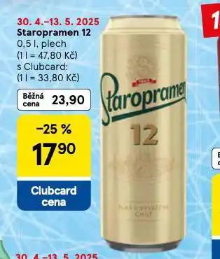 Tesco Pivo staropramen 12 nabídka