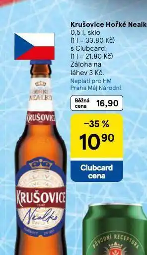 Tesco Krušovice hořké nealko nabídka