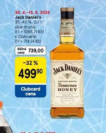 Tesco Jack daniel´s nabídka