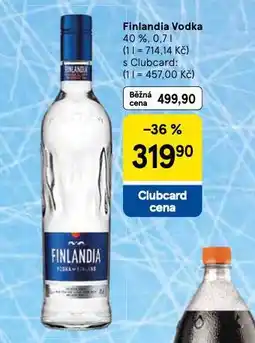Tesco Finalndia vodka nabídka