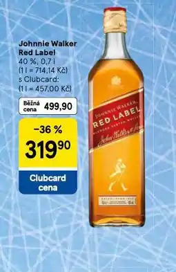 Tesco Johnnie walker red label nabídka