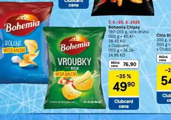Tesco Bohemia chipsy nabídka