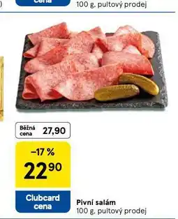 Tesco Pivní salám nabídka
