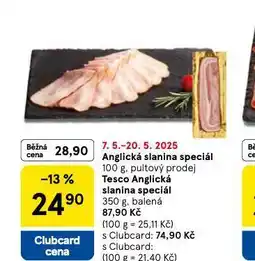 Tesco Anglická slanina speciál nabídka