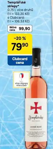 Tesco Templářské sklepy nabídka