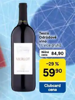 Tesco Tesco odrůdové víno nabídka
