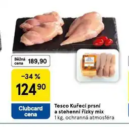 Tesco Kuřecí prsní a stehenní řízky mix nabídka