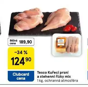 Tesco Kuřecí prsní a stehenní řízky mix nabídka