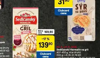 Tesco Sedlčanský hermelín na gril nabídka