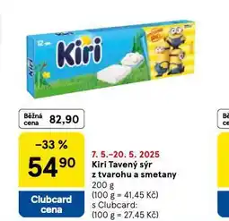 Tesco Kiri tavený sýr z tvarohu a smetany nabídka