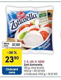 Tesco Zott zotarella nabídka