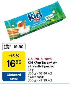 Tesco Kiri křup tavený sýr a trvanlivé pečivo nabídka