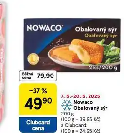 Tesco Nowaco obalovaný sýr nabídka