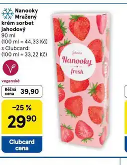 Tesco Nanooky mražený krém sorbet jahodový nabídka