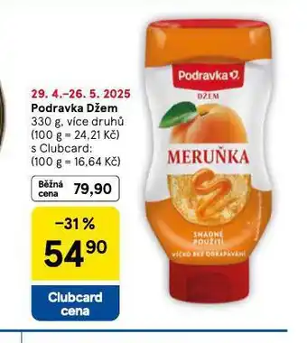 Tesco Podravka džem nabídka