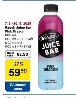 Tesco Rauch juice bar pink dragon nabídka