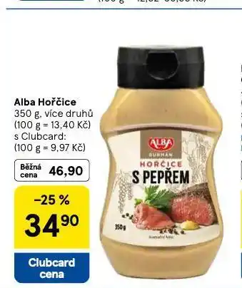 Tesco Alba hořčice nabídka