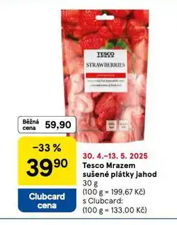 Tesco Mrazem sušené plátky jahod nabídka