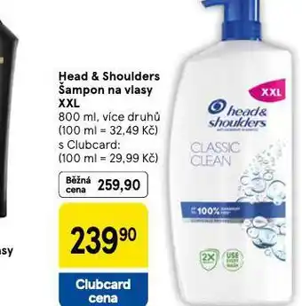 Tesco Head&shoulders šampon nabídka