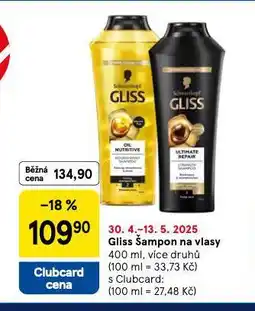 Tesco Gliss šampon nabídka