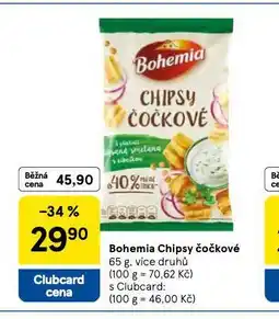 Tesco Bohemia chipsy čočkové nabídka