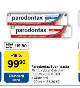 Tesco Parodontax zubní pasta nabídka