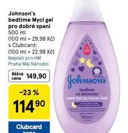 Tesco Johnson´s mycí gel nabídka