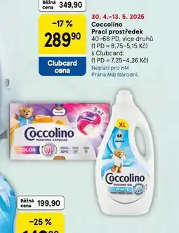 Tesco Coccolino prací prostředek nabídka