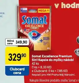 Tesco Somat excellence premium 5in1 kapsle do myčky nabídka