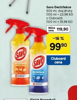 Tesco Savo dezinfekce nabídka
