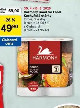 Tesco Harmony good for food kuchyňské utěrky nabídka