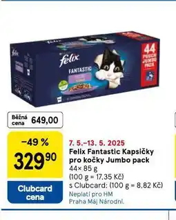 Tesco Felix fantastic kapsičky pro kočky nabídka