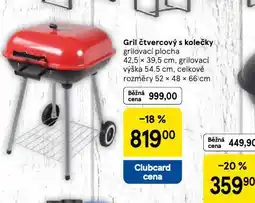 Tesco Gril čtvercový s kolečky nabídka