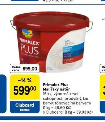 Tesco Primalex plus malířský nátěr nabídka