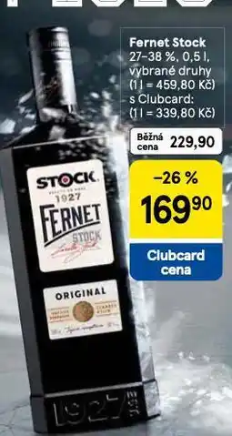 Tesco Fernet stock nabídka