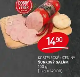 Flop Kostelecké Uzeniny šunkový salám nabídka
