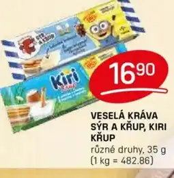 Flop Veselá kráva sýr a Křup, Kiri křup nabídka