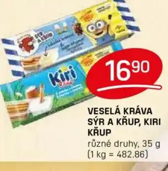 Flop Veselá kráva sýr a Křup, Kiri křup nabídka