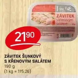 Flop Závitek šunkový s křenovým salátem nabídka