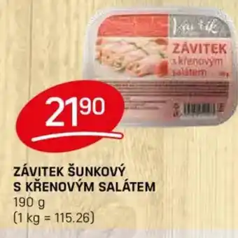 Flop Závitek šunkový s křenovým salátem nabídka