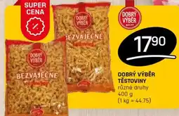 Flop DOBRY VÝBER Těstoviny nabídka
